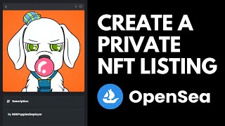 OpenSea Tutorial How to Reserve an NFT Listing for a Specific Buyer [upl. by Cupo748]