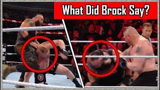 What Did Brock Lesnar Really Say to Braun Strowman After He Punched Him [upl. by Gibbons]