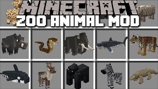 Minecraft TAME AND BUILD A ZOO WITH ANIMALS MOD  DANGEROUS PLUS CREATURES  Minecraft Mods [upl. by Hatnamas]