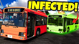 BUS ZOMBIE Infection Race at a NASCAR Track in BeamNG Drive Mods [upl. by Ynatterb597]