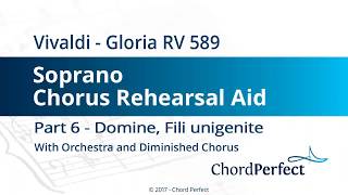 Vivaldis Gloria Part 6  Domine Fili unigenite  Soprano Chorus Rehearsal Aid [upl. by Sixla102]