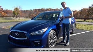 Review 2016 Infiniti Q50 Red Sport 400 AWD [upl. by Lashonde]