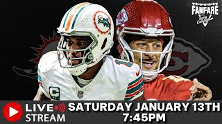 Miami Dolphins vs Kansas City Chiefs Live Stream Free Watch Party  NFL Wildcard Game [upl. by Alaaj57]