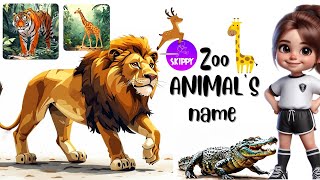 Zoo Animals names for kids I Kids English educational video [upl. by Grantham]