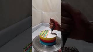 5 colours cake decoration ideas shorts youtubeshorts video [upl. by Edahc702]