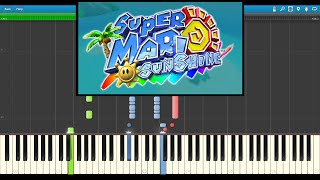 Super Mario Sunshine  Delfino Plaza Synthesia [upl. by Enylorac]