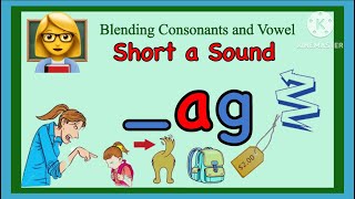 Blending with Short a Sound  ag   CVC [upl. by Cheria]