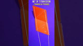 Net of a Tetrahedron  Triangular Pyramid  Pull Up Nets  tetrahedron math maths [upl. by Mortie]