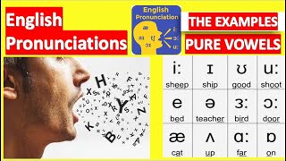 English Pronunciations  The Examples of Pure Vowels [upl. by Londoner807]