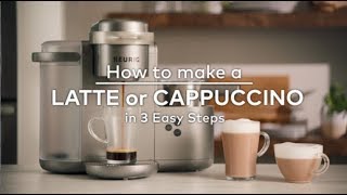 How to make a Latte or Cappuccino in 3 Easy Steps [upl. by Matuag]