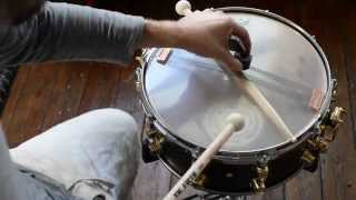 Snare drum tuning tutorial muting unwanted overtones on resonant head when using drumtune PRO [upl. by Amelus]