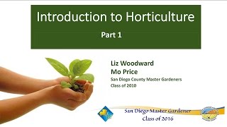 Introduction To Horticulture Part 1 [upl. by Enid294]