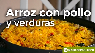 Arroz de pollo y verduras ¡Receta rápida y deliciosa [upl. by Terrag622]