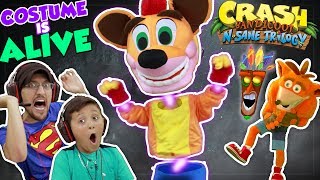 THE COSTUME IS ALIVE FGTEEV DUDDY amp MIKE play CRASH BANDICOOT N SANE Trilogy [upl. by Neryt]