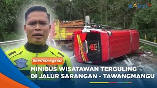 MAGETAN  Minibus Rombongan Wisatawan Terguling Di Jalur Sarangan – Tawangmangu [upl. by Pega]