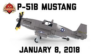 P51B Mustang  LongRange Bomber Escort  Custom Military Lego [upl. by Dorren]