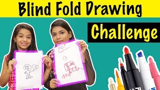 BLINDFOLD DRAWING CHALLENGE Ft Tahura  MAHJABEEN ALI [upl. by Assirek482]