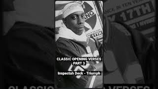 Classic Opening Verses  Inspectah Deck  Wu Tang Clan Triumph [upl. by Foss]