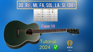 Do ré mi fa sol la si do Case 10  C M Form on guitar “Tutorial” for beginners Berto 🎸 [upl. by Kilam]