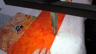 Free motion long arm quilting flowers [upl. by Aibsel]