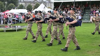 Scotland the Brave amp Black Bear as Band of Black Watch ACF march off from 2023 City of Perth Salute [upl. by Jakoba]