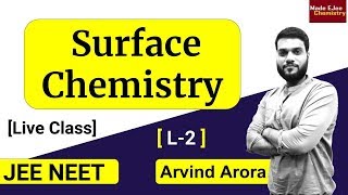 L2 Surface Chemistry  Physisorption amp Chemisorption  NEET JEE  By Arvind Arora [upl. by Berger]