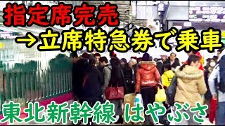 【全車指定席】はやぶさ号が満席のときだけ発売される立席特急券を購入【1812帰省5】大宮駅→仙台駅 122904 [upl. by Aken866]