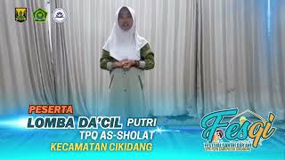 Lomba Dacil Putri  TPQ AsSholat  Kecamatan Cikidang  Tingkat Kabupaten Sukabumi [upl. by Herrah]