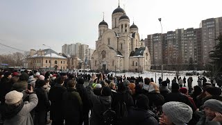 Mourning Alexei Navalny takes place in Moscow [upl. by Adriene]