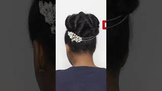 Chignon haut cheveux naturel [upl. by Salvatore]