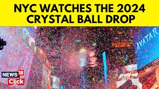 Happy New Year 2024  Thousands Gather In Times Square For New Year Ball Drop  N18V  News18 [upl. by Rocker266]