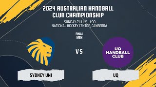 2024 AHCC Men  Final  Sydney Uni vs UQ [upl. by Nadeen]