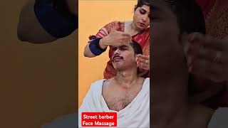 Indian BarberGood Asmr Face Massage Face cleaning Taping very Satisfing Video [upl. by Ahsok926]