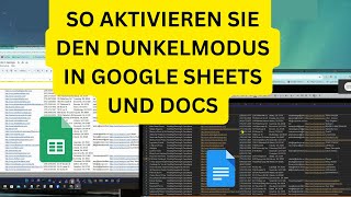 So aktivieren Sie den Dunkelmodus in Google Sheets und Docs [upl. by Orman813]