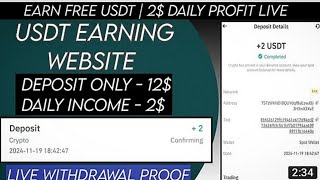 New Usdt Quantify Site  Daily Earn 1516℅ Usdt  new vip task earning site [upl. by Llib538]