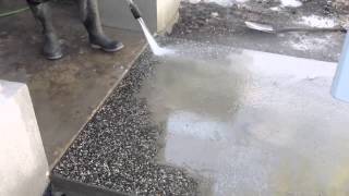 Washing exposed aggregate concrete Elcon [upl. by Arias]