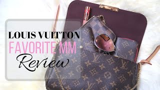 LOUIS VUITTON FAVORITE MM  Review What Fits amp Modshots Roxstud Diaries [upl. by Sybyl]