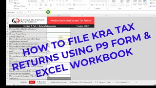 HOW TO FILE KRA TAX RETURNS USING P9 FORM2024 [upl. by Herbie]