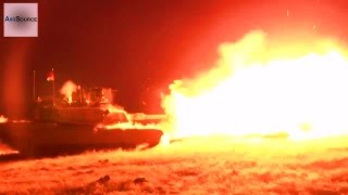 M1A2 Abrams SEP Night Fire and Maneuver Exercises [upl. by Aicetel]