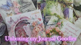 Journaling Supplies Unboxing Haul🎀  Creative Tools for Aesthetic Spreads✨asmrscrapbookingdiy [upl. by Nwotna]