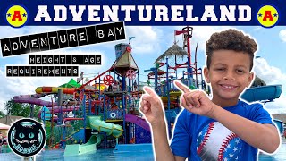 Adventure Bay at Adventureland height requirements and adult supervision rules [upl. by Esdras]