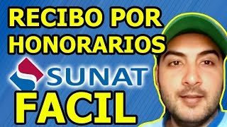 Como sacar recibo por honorarios SUNAT  VENEZOLANOS EN PERÚ 2019 [upl. by Sucy350]