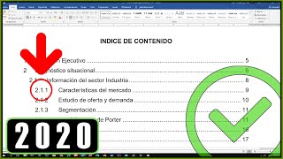 WORD Como hacer un INDICE automático para Tesis Tesina Monografías y otros documentos [upl. by Acilegna]