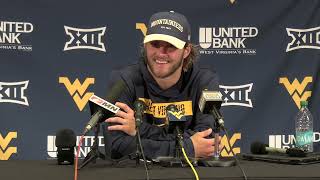 WVU Football Garrett Greene Oklahoma State Postgame 10524 [upl. by Asusej]