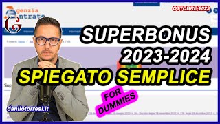 Il SUPERBONUS 110 spiegato semplice  le regole base aggiornate 2023  2024  ultime notizie [upl. by Tye]