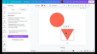 Frame Maker Canva App  Convert Feature Instructions [upl. by Emmerie]