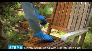 Cleaning your wood with SEMCO Teak Cleaner [upl. by Lukin11]