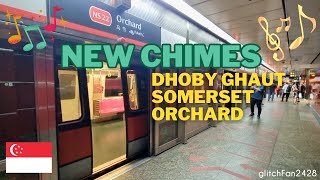 More 🎵 New Chimes 🎵 at Dhoby Ghaut Somerset and Orchard MRT Platforms [upl. by Abrahan]