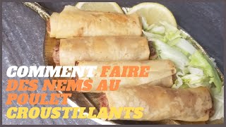 Recette de Nems au Poulet Maison Croustillants Faciles et rapides à faire 👋 Délice Oranais [upl. by Dry109]