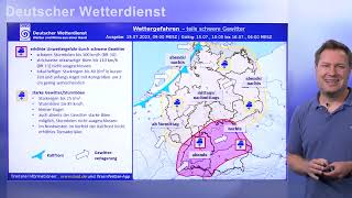 15072023 Unwetterinformation  Deutscher Wetterdienst DWD [upl. by Screens]